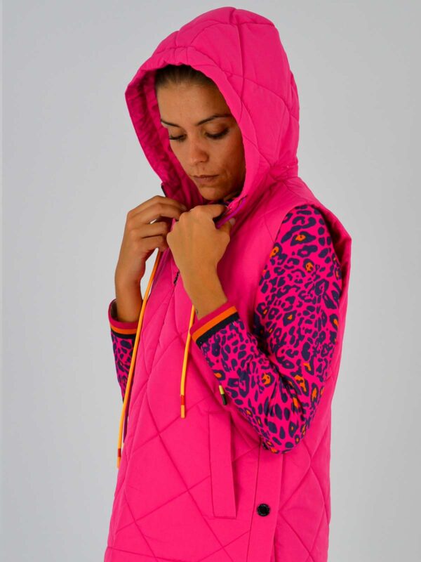 Chaleco fucsia sin mangas acolchado - LUIS CIVIT - Imagen 4