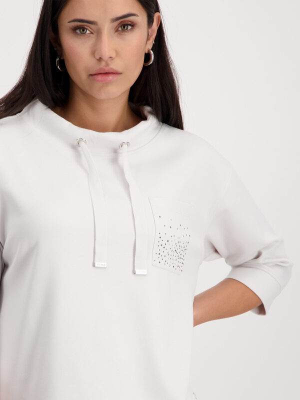 Sudadera con mangas 3/4 gris perla - MONARI - Imagen 2