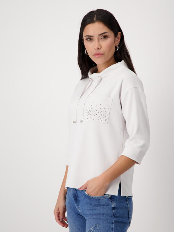 Sudadera con mangas 3/4 gris perla - MONARI - Imagen 3