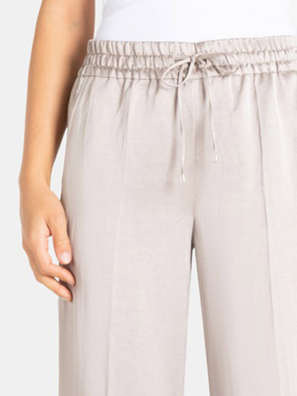 Pantalón campana satinado tono piedra CLARA - CAMBIO - Imagen 3