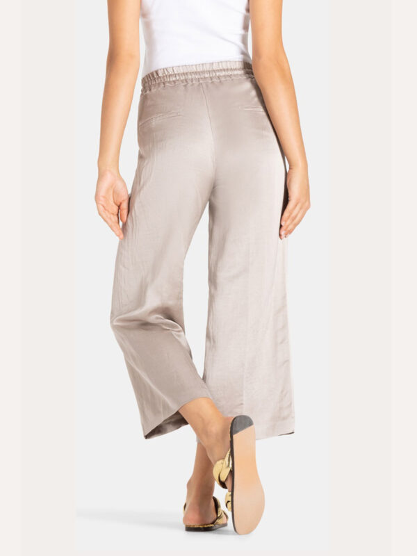 Pantalón campana satinado tono piedra CLARA - CAMBIO - Imagen 2