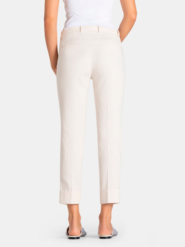 Pantalón tobillero lino crema Summer Krystal - CAMBIO - Imagen 2