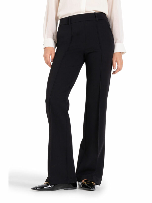 Pantalón campana negro con nervio FRANÇOIS - CAMBIO