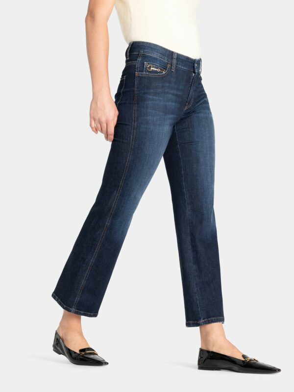 Jeans tobillero campana azul FRANCESCA - CAMBIO