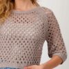 Jersey visón de punto con hilo de lentejuelas - MONARI - Imagen 2