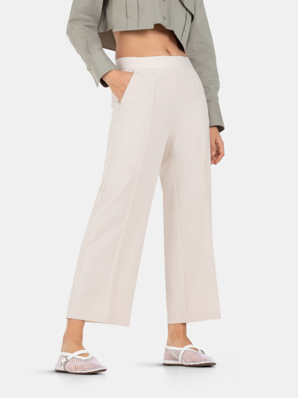 Pantalón tobillero culotte beige CAMERON - CAMBIO - Imagen 4