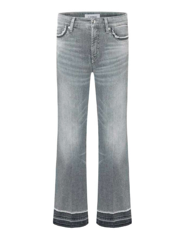 Jeans tobillero gris con detalle en bajos FRANCESCA - CAMBIO