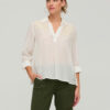 Blusa escote pico en tono crudo - CIVIT