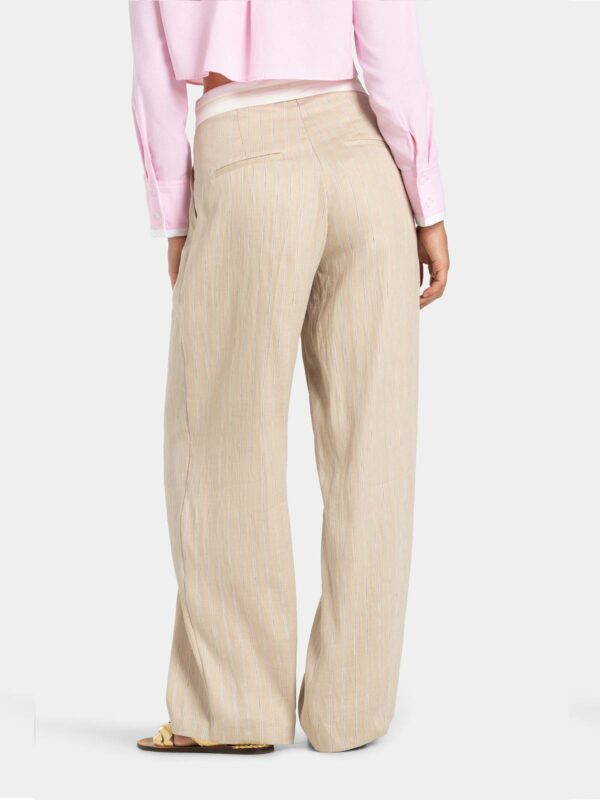 Pantalón ancho a rayas y cintura elástica ANNY WAISTBAND - CAMBIO - Imagen 4