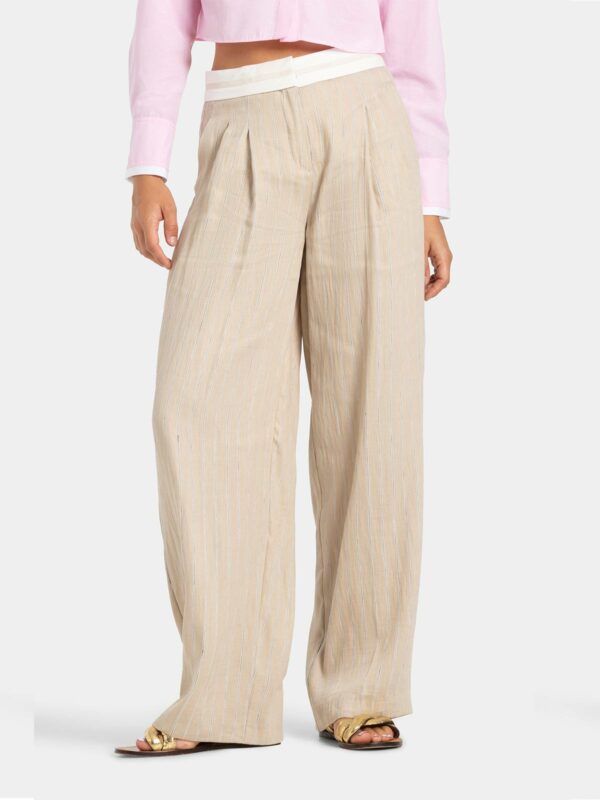 Pantalón ancho a rayas y cintura elástica ANNY WAISTBAND - CAMBIO
