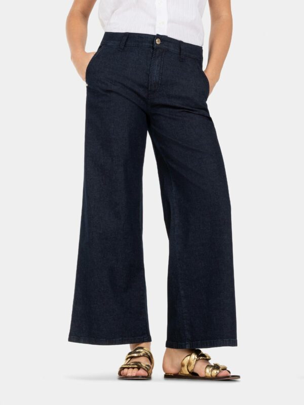 Jeans tobillero ancho de algodón ALEK CROPPED - CAMBIO