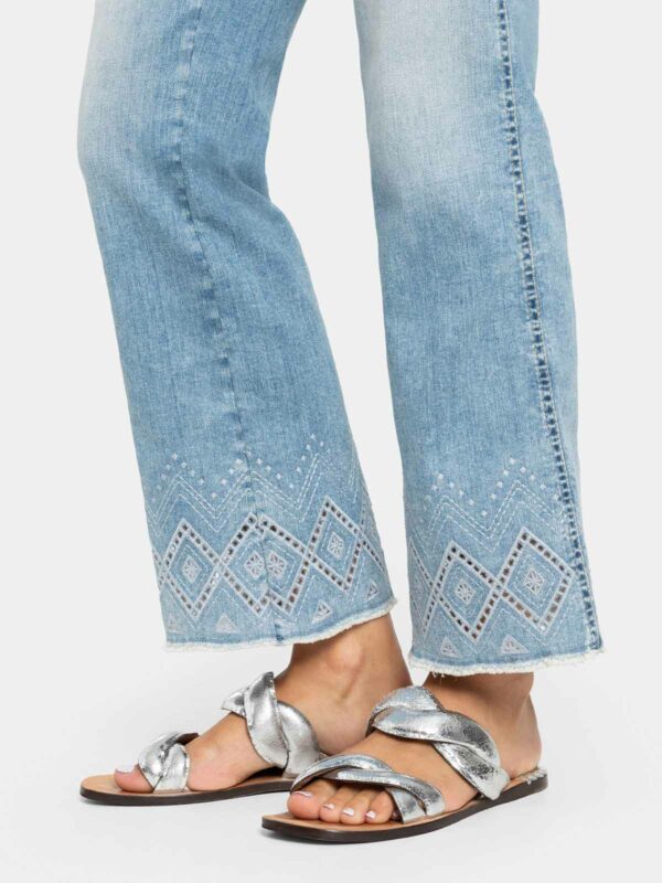 Jeans azul tobillero detalle en bajos FRANCESCA - CAMBIO - Imagen 4