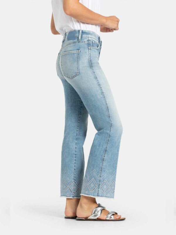 Jeans azul tobillero detalle en bajos FRANCESCA - CAMBIO - Imagen 2