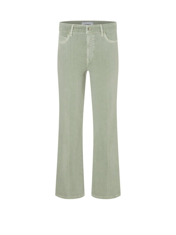 Jeans tobillero campana verde FRANCESCA - CAMBIO