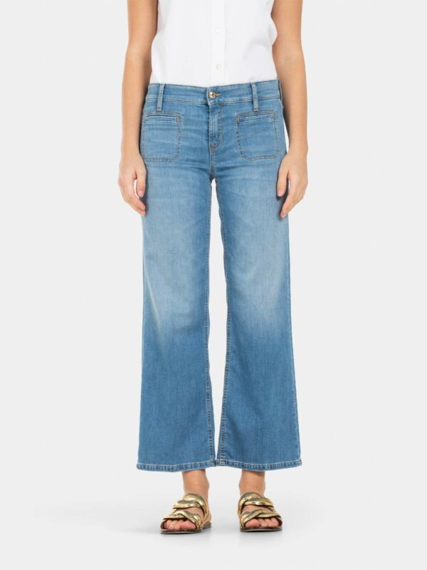 Jeans tobillero azul claro TESS CROPPED - CAMBIO