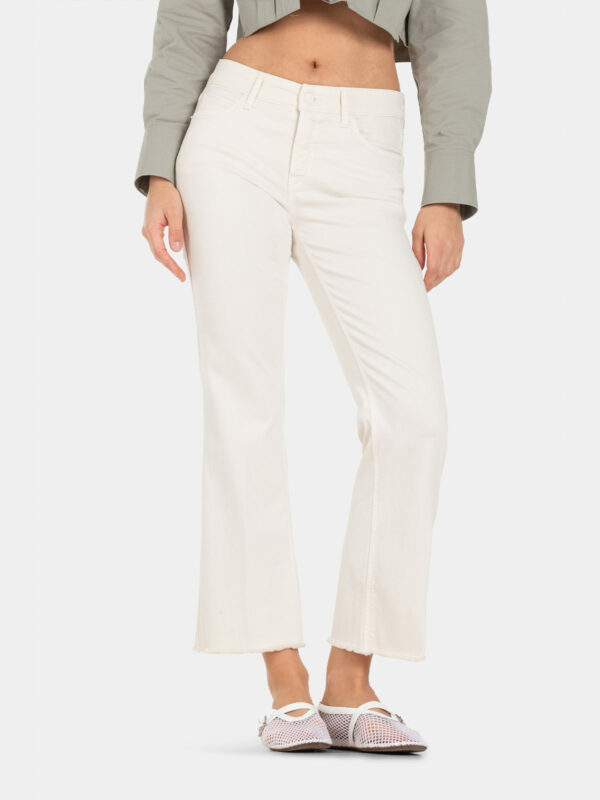 Jeans tobillero acampanado beige FRANCESCA - CAMBIO