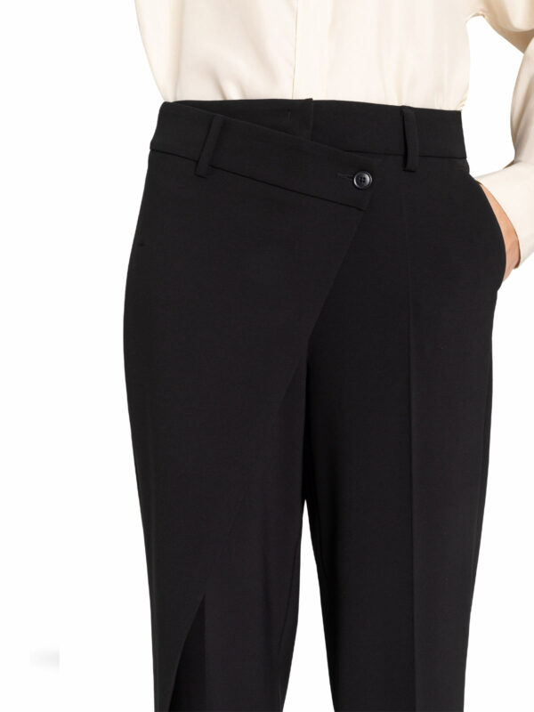 Pantalón ancho negro ANAIS WRAP FRONT- CAMBIO - Imagen 4