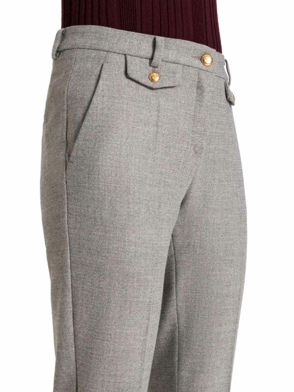 Pantalón tobillero con nervio gris KRYSTAL FLAP - CAMBIO - Imagen 4
