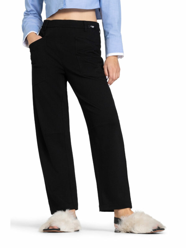 Pantalón de punto recto negro OCEAN JOGG - CAMBIO
