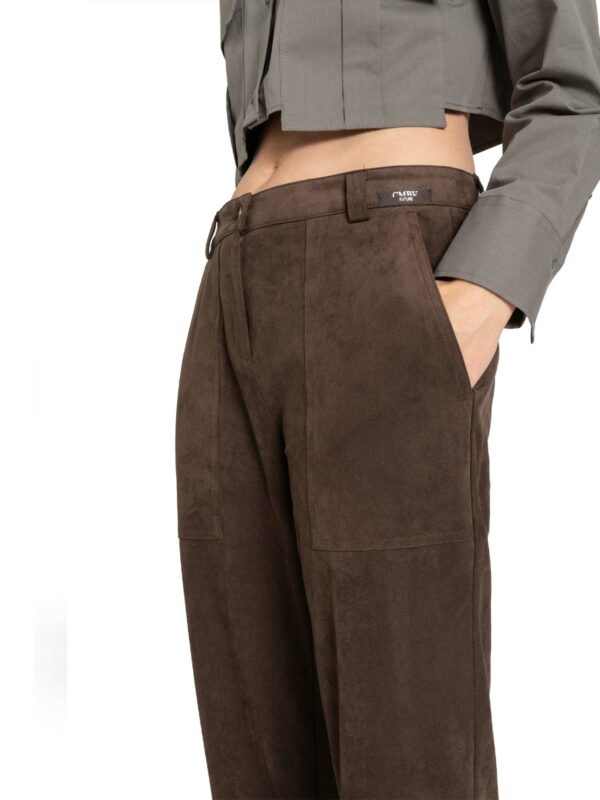 Pantalón tobillero marrón KISS PLEAT - CAMBIO - Imagen 5