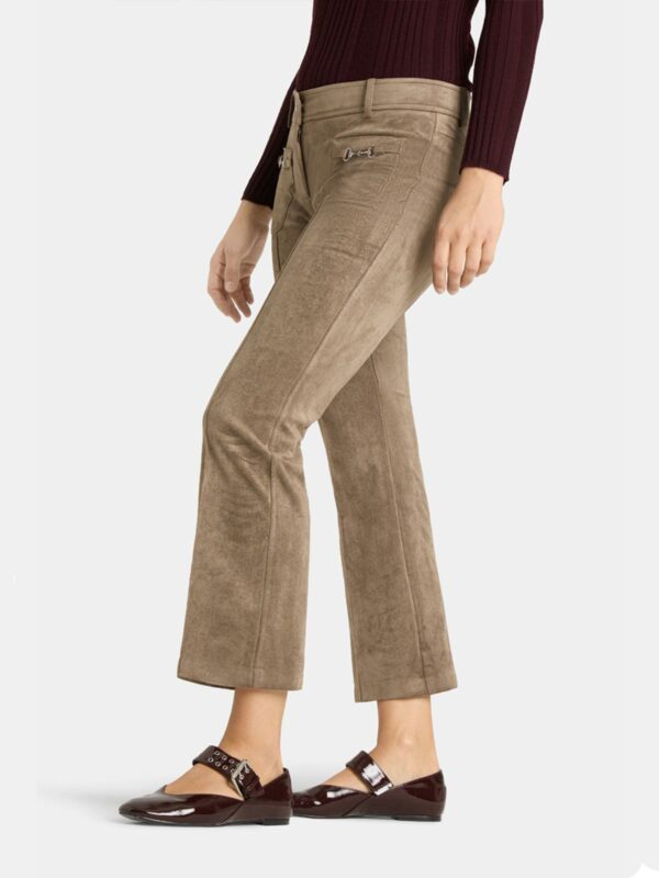 Pantalón tobillero acampanado marrón FARAH PATCHED - CAMBIO - Imagen 3