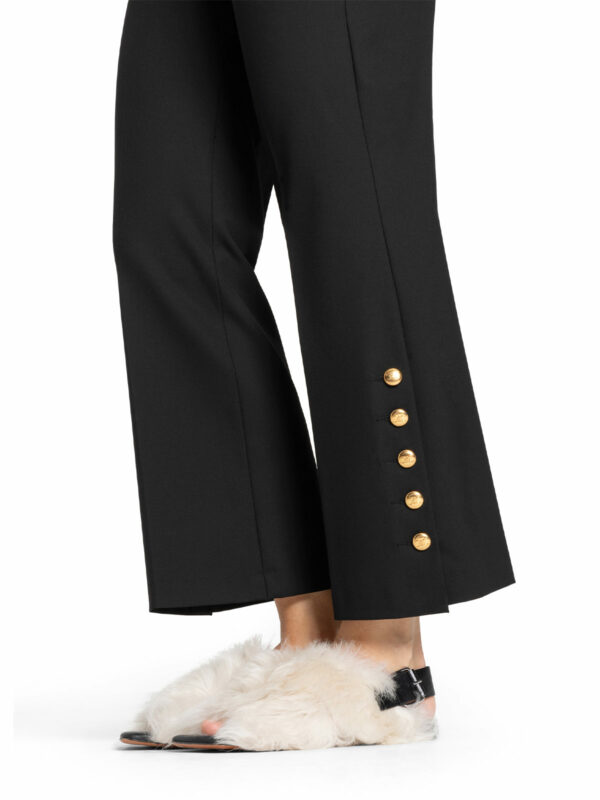 Pantalón tobillero ancho negro FRANCE STATEMENT SLIT - CAMBIO - Imagen 4