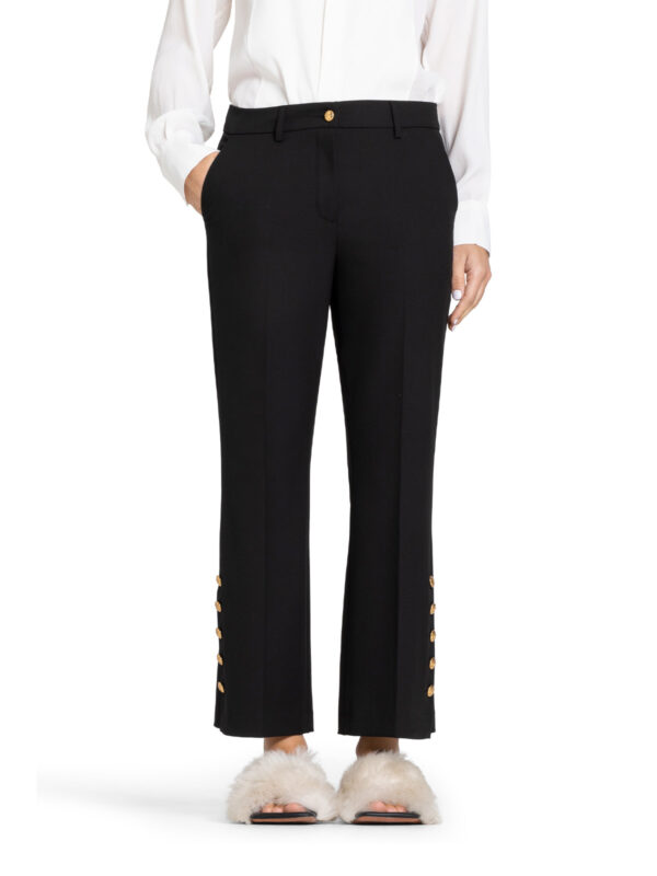 Pantalón tobillero ancho negro FRANCE STATEMENT SLIT - CAMBIO - Imagen 3