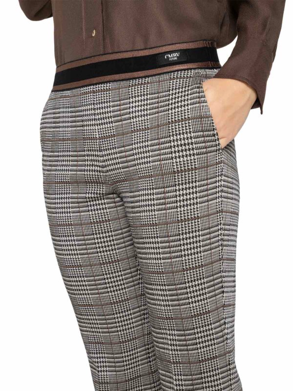 Pantalón tobillero estampado gris con nervio FRANCOISE CROPPED - CAMBIO - Imagen 4