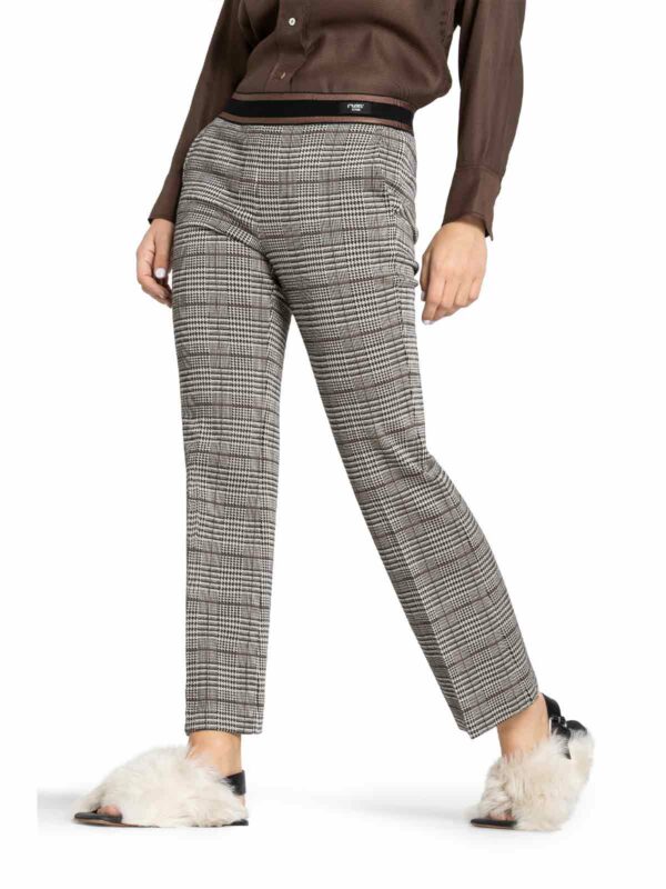 Pantalón tobillero estampado gris con nervio FRANCOISE CROPPED - CAMBIO - Imagen 3
