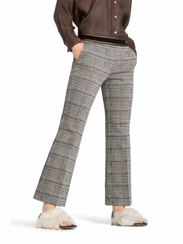 Pantalón tobillero estampado gris con nervio FRANCOISE CROPPED - CAMBIO