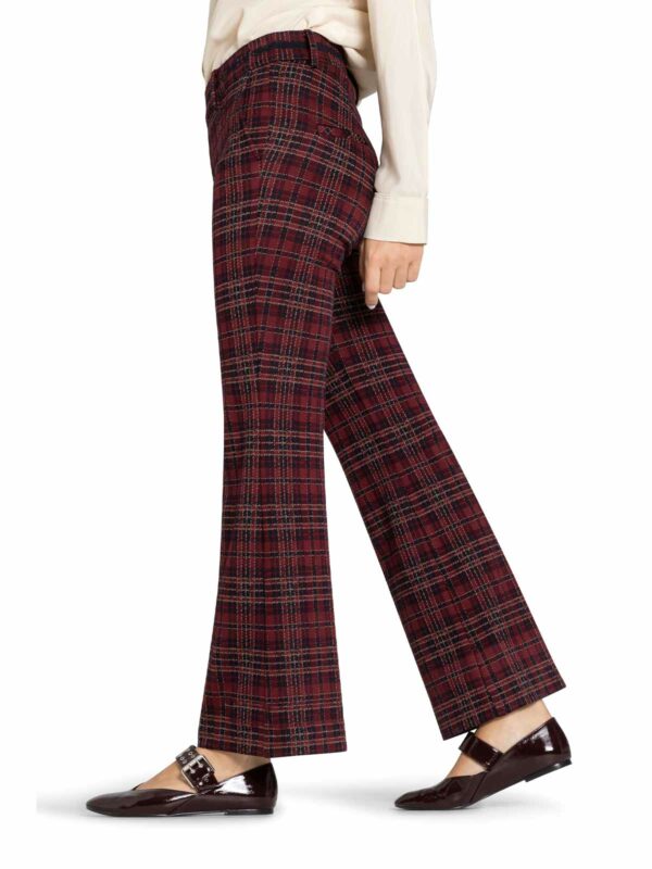 Pantalón tobillero estampado granate con nervio FRANCOISE CROPPED - CAMBIO - Imagen 2