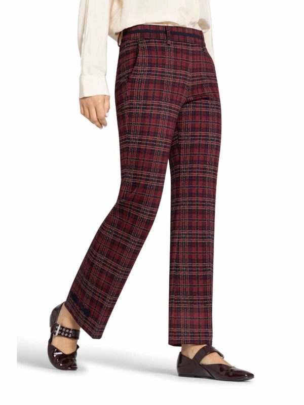 Pantalón tobillero estampado granate con nervio FRANCOISE CROPPED - CAMBIO - Imagen 3