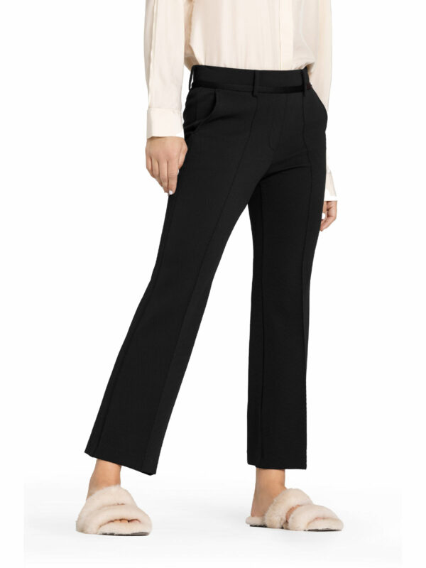 Pantalón tobillero negro con nervio FRANCOISE CROPPED - CAMBIO