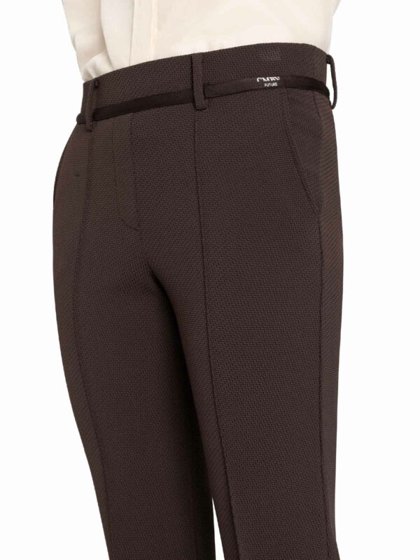 Pantalón tobillero marrón con nervio FRANCOISE CROPPED - CAMBIO - Imagen 4