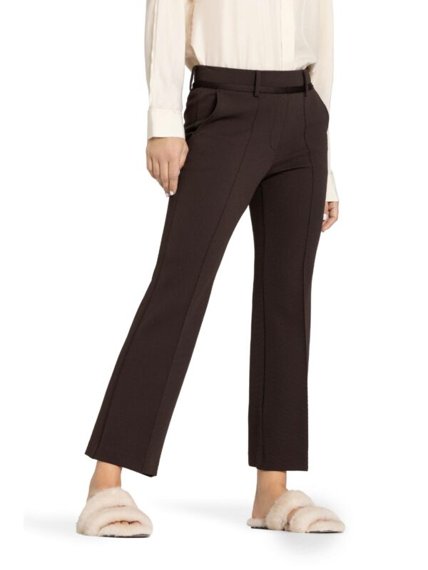 Pantalón tobillero marrón con nervio FRANCOISE CROPPED - CAMBIO - Imagen 2