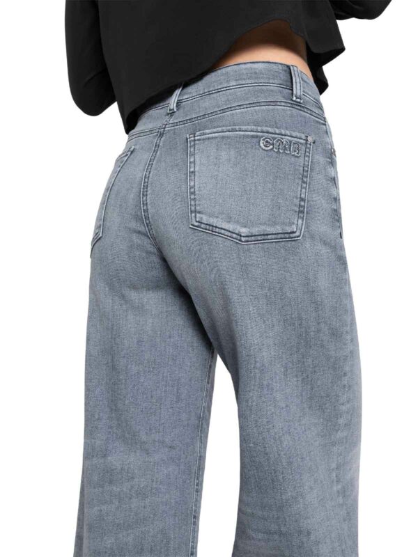 Jeans tobillero ancho gris PALAZZO CROPPED - CAMBIO - Imagen 4