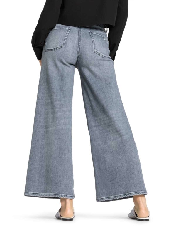 Jeans tobillero ancho gris PALAZZO CROPPED - CAMBIO - Imagen 3