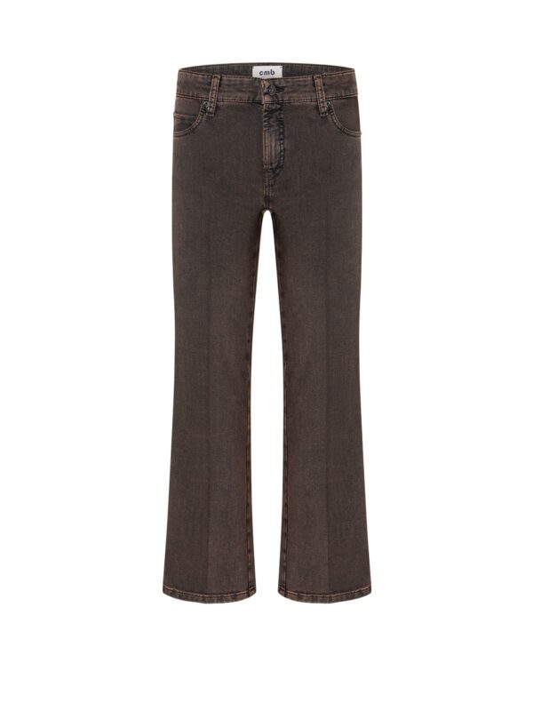 Jeans tobillero campana marrón FRANCESCA - CAMBIO - Imagen 3