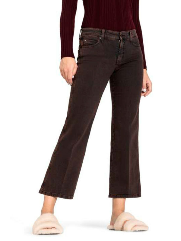 Jeans tobillero campana marrón FRANCESCA - CAMBIO