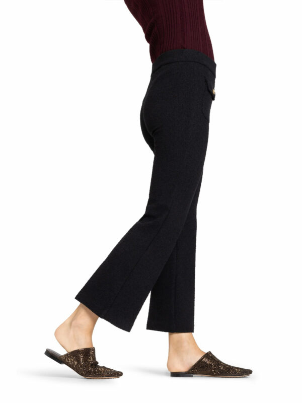 Pantalón de punto acampanado negro FAITH PATCHED POCKET- CAMBIO - Imagen 2
