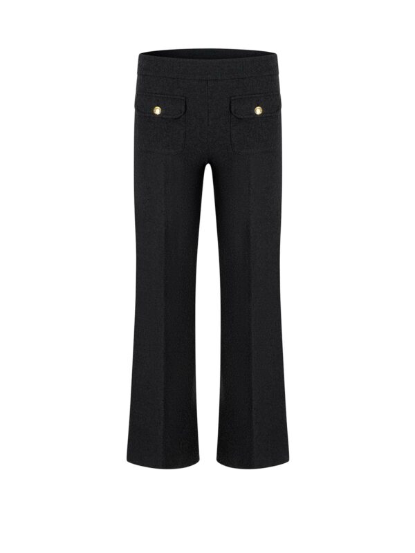Pantalón de punto acampanado negro FAITH PATCHED POCKET- CAMBIO - Imagen 4