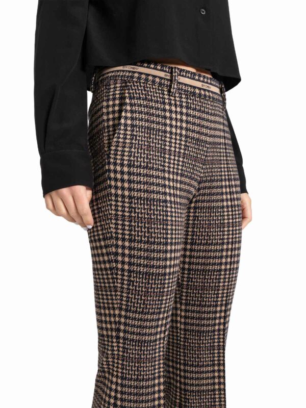 Pantalón tartán tobillero acampanado FRANCOISE CROPPED - CAMBIO - Imagen 4