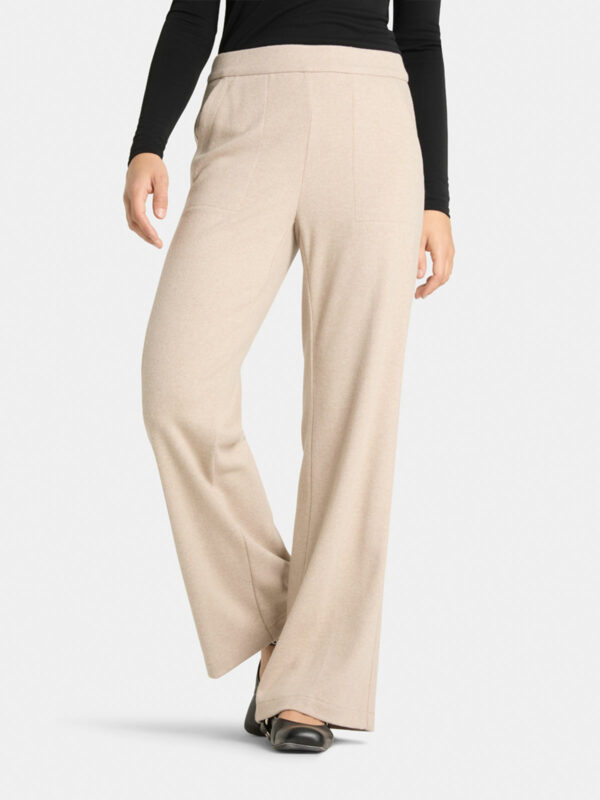Pantalón de punto acampanado beige AVA UTILITY - CAMBIO - Imagen 2