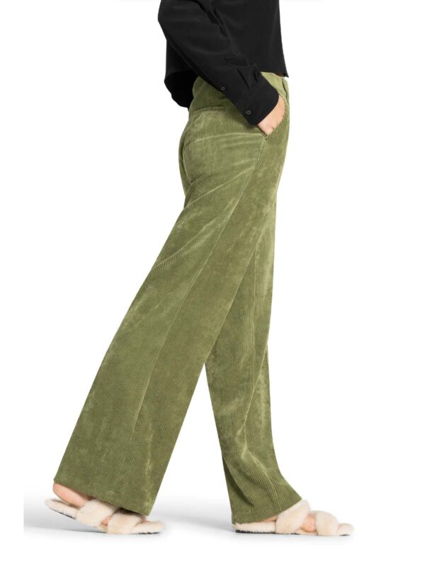 Pantalón pana ancho verde pistacho AMELIE - CAMBIO - Imagen 2
