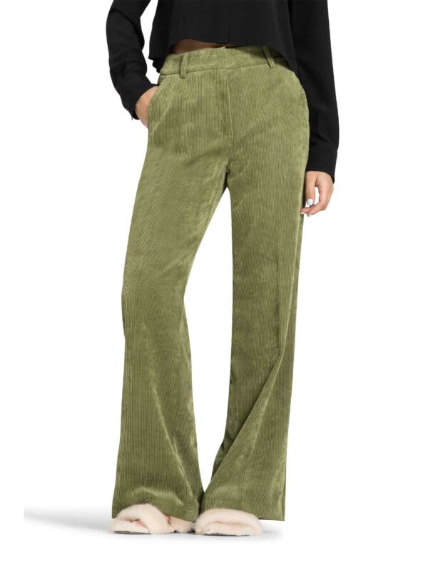 Pantalón pana ancho verde pistacho AMELIE - CAMBIO