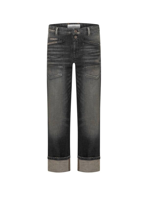 Jeans tobillero gris oscuro GIULI - CAMBIO